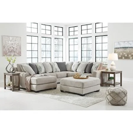 4PC Sectional with Ottoman
